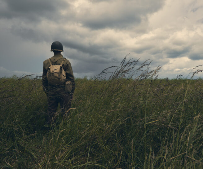 Portrait of a soldier along the shores of Normandy - Utah beach - ritratto di soldato lungo le spiagge della Normandia